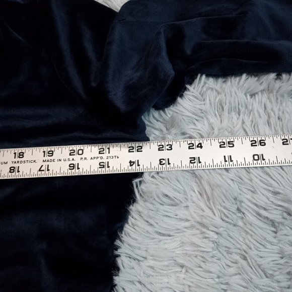 Anybody Womens Shirt Top Blouse‎ Blue Medium Velour Side Detail Pullover - Picture 5 of 10